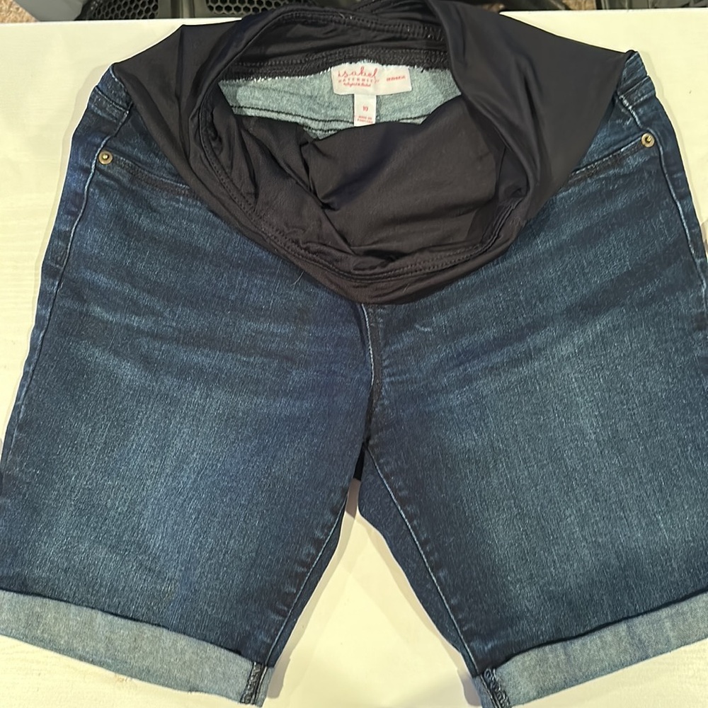 Isabel Maternity Bermuda Short Dark Denim Size 10